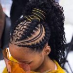 516295544783412114 Unique Braids with High Ponytail and Natural Curls